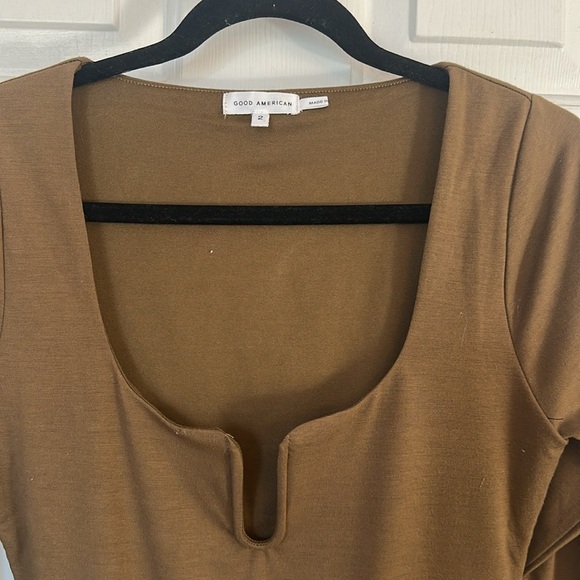 Good American u ring long sleeve brown body suit size 2 - Picture 3 of 6